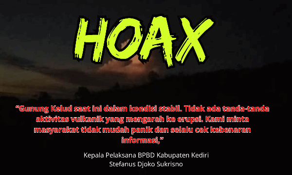 PVMBG Tegaskan Gunung Kelud Tidak Meletus, Warga Diminta Tak Terprovokasi Isu